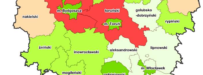 Zjawisko to związane jest z narastającym procesem suburbanizacji, zwłaszcza na obszarach gmin bezpośrednio sąsiadujących z dwoma największymi ośrodkami miejskimi województwa.