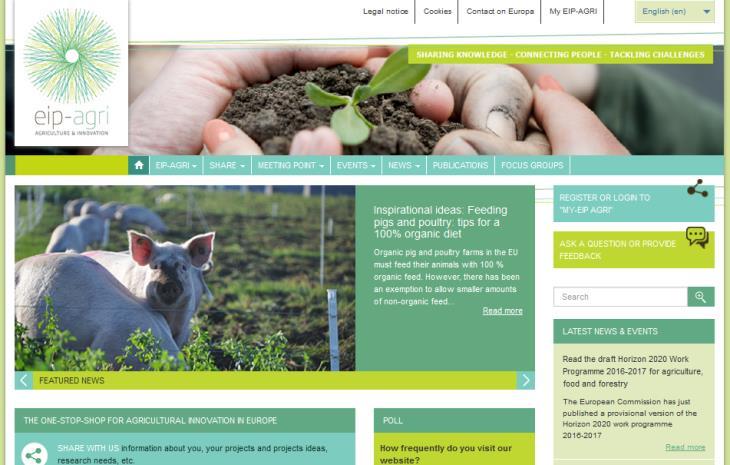 Europejskie partnerstwo na rzecz innowacji w rolnictwie (EIP-AGRI) (2/2) Oficjalna strona internetowa EIP-AGRI: