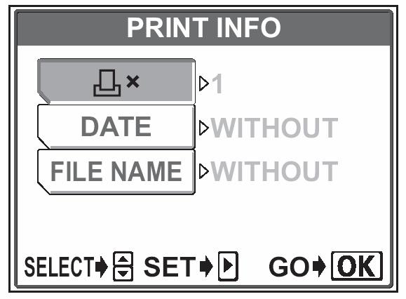 Funkcje, które leżą poza możliwościami drukarki są niedostępne. x: Ustawia liczbę wydruków. Istnieje możliwość ustawienia do 10 odbitek dla jednego zdjęcia.
