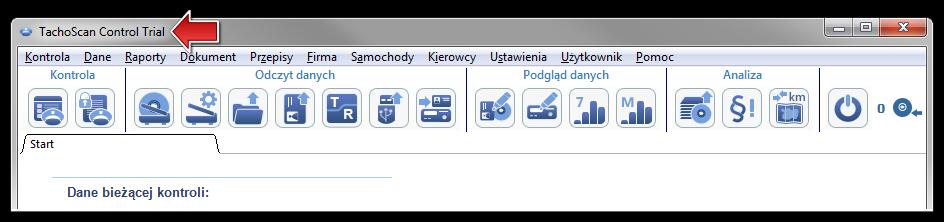 Zaznacz opcję: Aktywuj przez internet, a następnie kliknij:. 4. Program zostanie aktywowany jako wersja Trial. Rys. Oznaczenie wersji TRIAL.