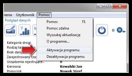 Wstęp 21 Rys. Menu: "Pomoc -> Aktywacja programu". 7.4. Skanowanie wykresówek Wykresówki można skanować na dwóch rodzajach skanerów: "płaskim 22 " i "rolkowym 23 ".