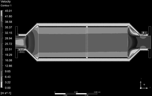 warstw porowat, aktywujc opcj porus media. W obliczeniach nie uwzgldniono reakcji chemicznych zachodzcych w reaktorze. Siatk numeryczn wykonano w programie Ansys Mesh.