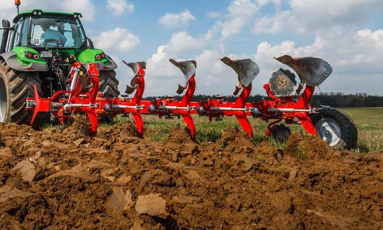 XRWS XRWT Wzorzec dla zawodowców Odwracalny, całkowicie zawieszany pług z hydrauliczną regulacją szerokości orki.
