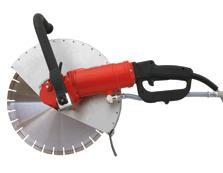 Ręczna piła łańcuchowa do betonu wysokiej częstotliwości TK40 Do wyboru: moc 3,7kW, 230V 1-faza, lub moc 6,5 kw, 400V 3-fazy predk. 5500 1/min długość miecza 30-40cm głęb.