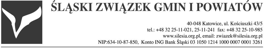 Protokół Nr I/VIIK/2017 z posiedzenia Zarządu Śląskiego Związku Gmin i Powiatów Gliwice, dn. 20 stycznia 2017 r.