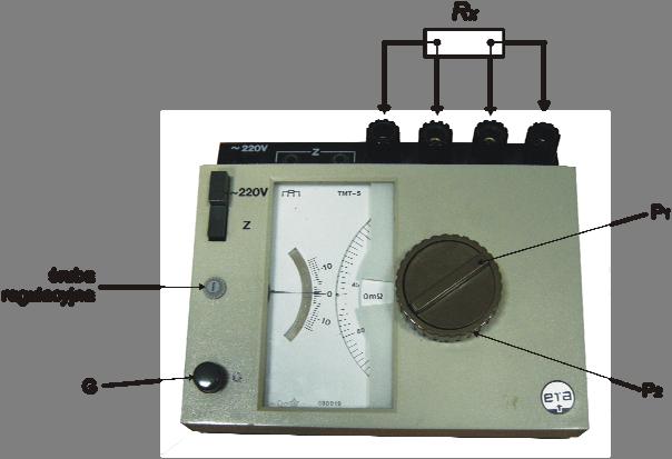 . Pomiar rezystancji technicznym mostkiem Thomsona Do pomiaru rezystancji o wartościach mniejszych od 1Ω przeznaczony jest sześcioramienny mostek Thomsona, który stanowi modyfikację mostka