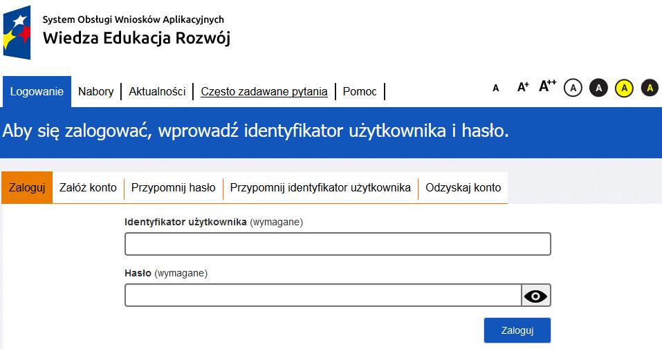 3. Założenie konta użytkownika Aby móc w pełni korzystać z systemu wymagane jest założenie konta użytkownika.