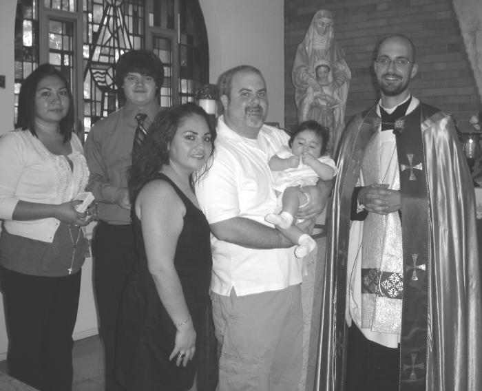 Page 6 Welcome to the newly baptized On Sunday, August 15, 2010 through the waters of Baptism we welcomed into the family of Christ: ALEXANDER JAMES STOTTS, the son of James & Rosa.