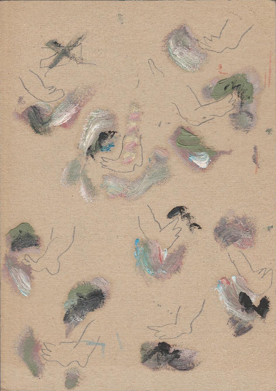 19. Tomasz Ciecierski (1945) Bez tytułu 1973 rysunek, ołówek, olej, karton, 29,7 x 20,9 cm sygn. i dat. na odwrocie cena wywoławcza: 4.000 PLN estymacja: 6.000-8.