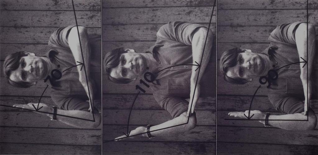 2. Józef Robakowski (1939) Trzy kąty z serii Relacje 1975/2000 fotografia, papier 30,3 x 60 cm sygn., dat., tytuł, edycja i pieczątka Galeria Wymiany na odwrocie edycja: 3/6 cena wywoławcza: 12.
