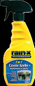 Stosowanie Rain-X Rain Repellent, poprawia widoczność podczas jazdy w deszczu, dzięki czemu zbliżające się obiekty są widoczne nawet sekundę