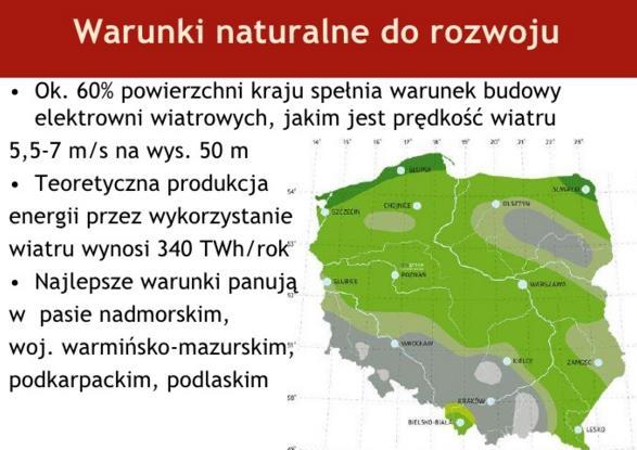 Źródło: Energia wiatrowa w Polsce, Mateusz