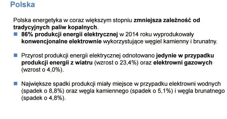 Źródło: Raport Energetyka