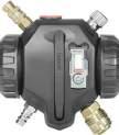 Ochrona dróg oddechowych z filtrem węglowym na pasku Maska z hełmem zasilana powietrzem z instalacji, połączona z 2-stopniowym filtrem powietrznym. SATA filter 444 bez modułu z węgla aktywnego.