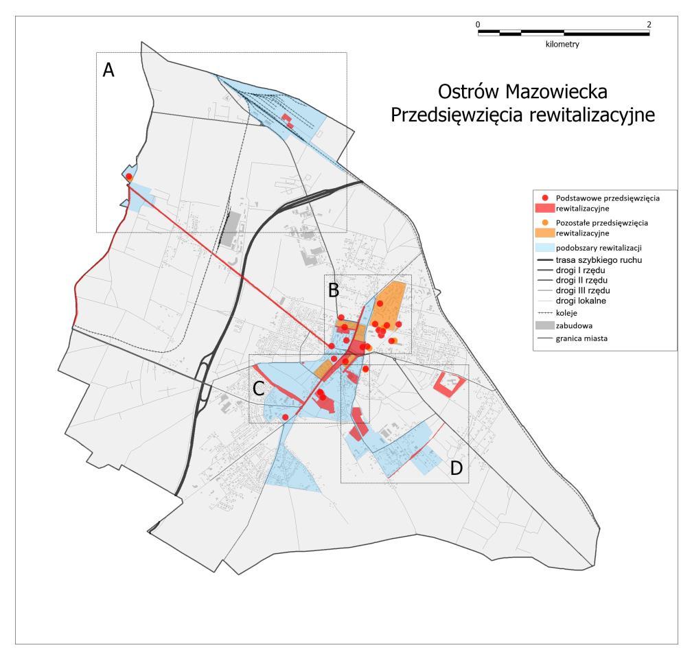 7.2. Komplementarność przestrzenna Program rewitalizacji obejmuje trzy podobszary.