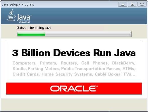exe zostanie wyświetlone okno Java Setup, na którym należy kliknąć przycisk