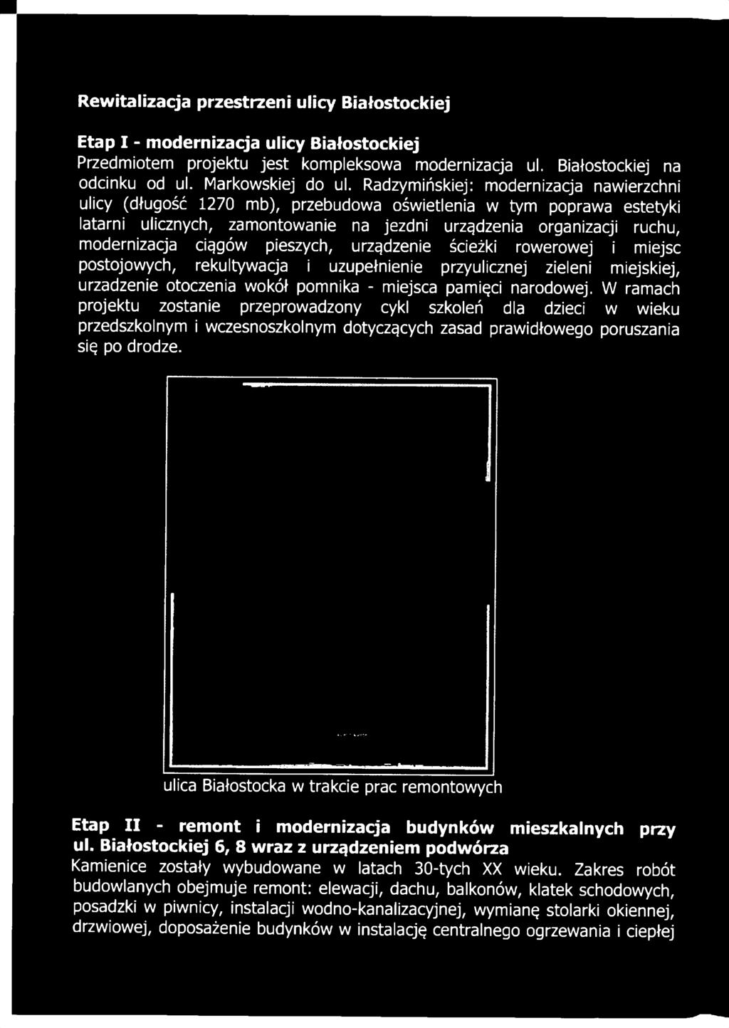 przyulicznej zieleni miejskiej, urządzenie otoczenia wokół pomnika - miejsca pamięci narodowej.