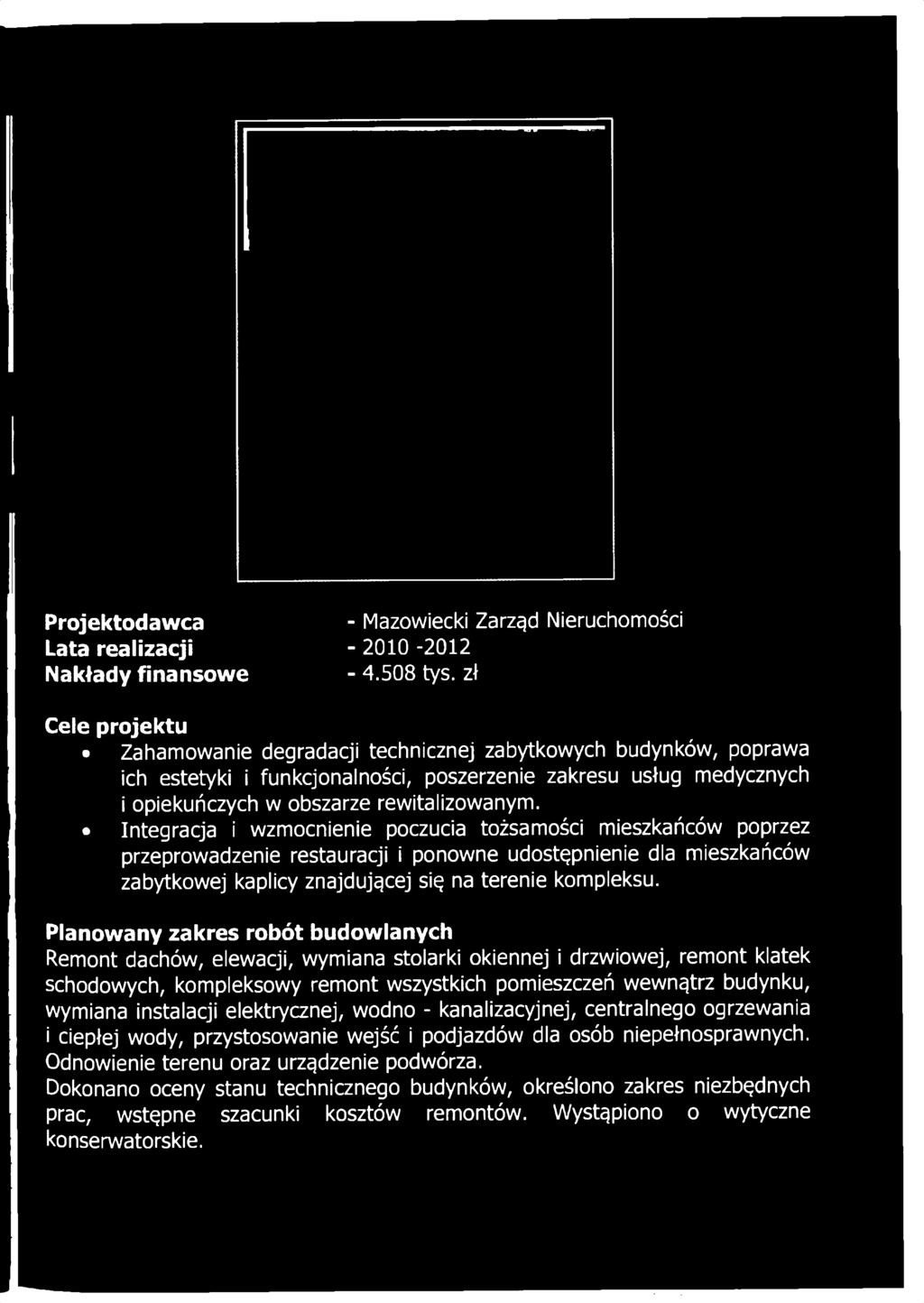 usług medycznych i opiekuńczych w obszarze rewitalizowanym.