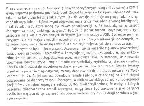 reakcja na społeczne zabiegi ze strony innych osób.
