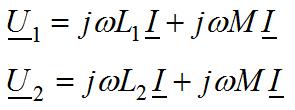 Całkowity strumień skojarzony z daną cewką: Ψ =Ψ 1 11 +Ψ 12 Ψ =Ψ 2 22 +Ψ gdzie: 21 Ψ 11 - strumień cewki 1 wytworzony przez prąd tej cewki; Ψ 12 Ψ 22, Ψ 21 -analogicznie - 12 strumień wytworzony w