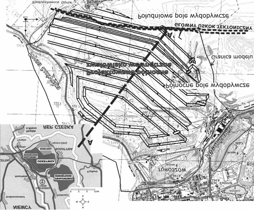 Wykorzystanie modelowania do rozbudowy systemu odwodnienia w odkrywkowej kopalni wêgla brunatnego 269 Fig. 1.
