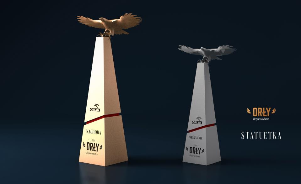 Załącznik nr 2 Wizualizacje statuetek ORŁY BEZPIECZEŃSTWA dla