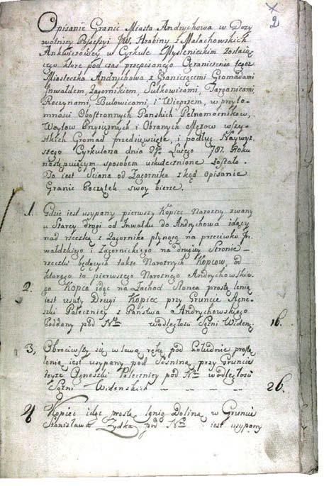 Pierwsze strony metryki józefińskiej z 1787
