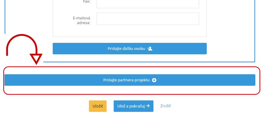Pole DPH je potrebné označiť, či je partner platcom DPH a či môže žiadať v rámci mikroprojektu o vrátenie dane DPH (je potrebné zakliknúť možnosť ÁNO, ak môže mikroprijímateľ získať celú alebo časť
