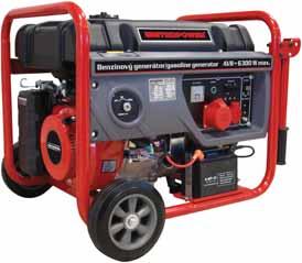 elektropanel vybavený: 2 zásuvky + 12 V, poistka, voltmeter, AVR regulácia motor 4-taktný OHV [HP]* 1,7 trvalý výkon [W] 900 max.