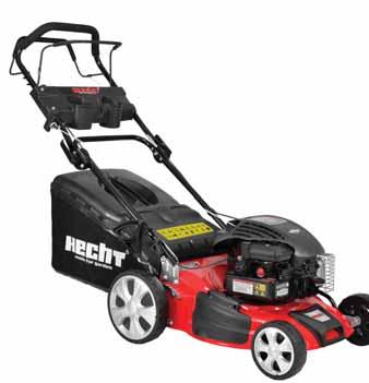 MOTOROVÉ KOSAČKY S POJAZDOM HECHT 546 SX Benzínová kosačka s pojazdom kovový skelet motor HECHT OHV objem [cm 3 ] 135 výkon [HP]* 4,5 záber [cm] 46 hmotnosť [kg] 32 kôš [l] 55 doporučená plocha [m 2