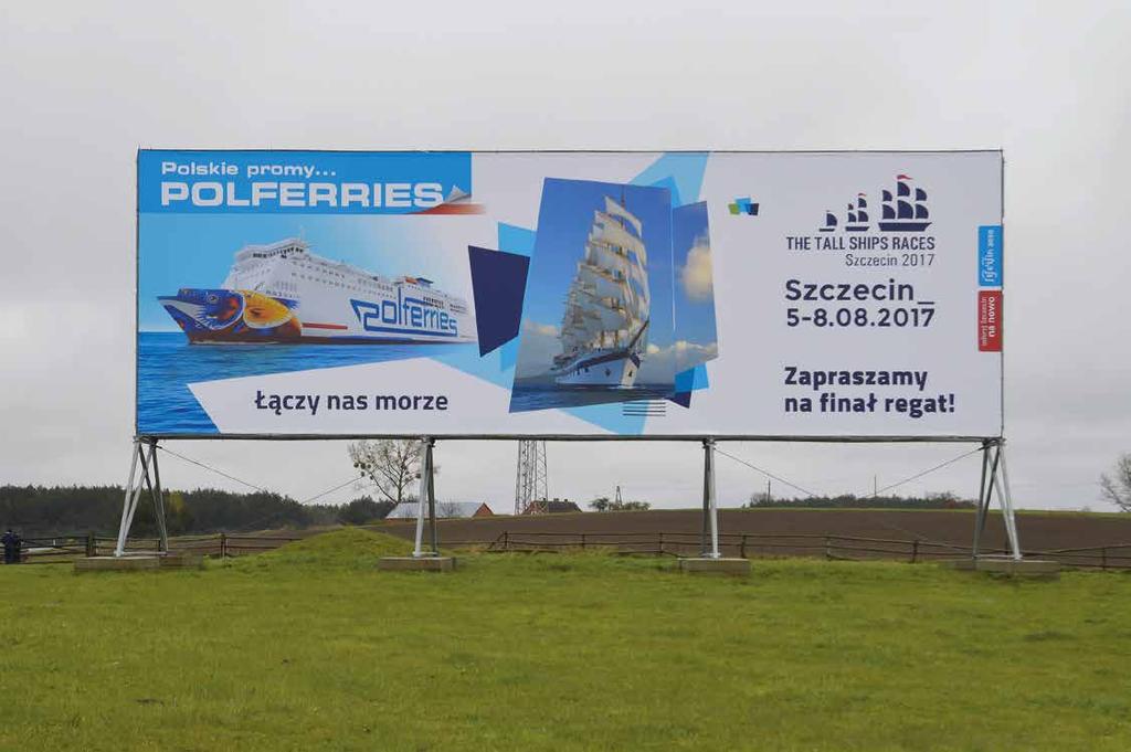 Informacje o finale regat zobaczą także wszyscy kierujący się trasą S3 w kierunku Szczecina. Tam, za sprawą współpracy z Polfferies, pojawiły się gigaboardy z informacją o regatach.
