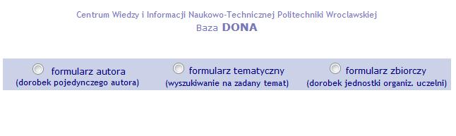 Dostęp do bazy DONA By wybrać