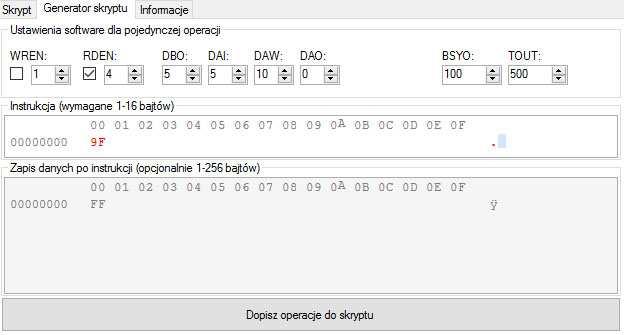 6.2. Składnia skryptu "#" definiuje sekcje, np.