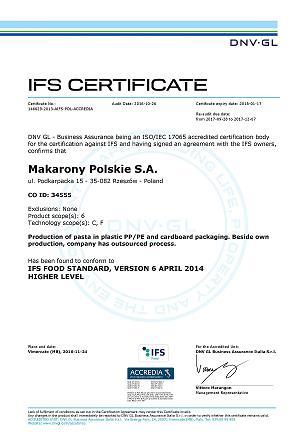 Zakłady produkcyjne Spółki spełniają również wymagania normy jakościowej PN- EN ISO 9001:2009, która zapewnia powtarzalność prowadzonych procesów oraz ich ciągłe doskonalenie.