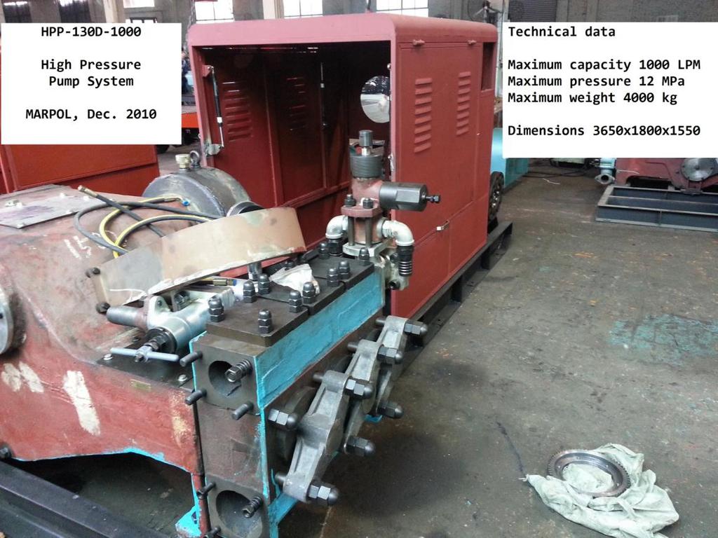 HPP-130D-1000 Pump System This self contained high pressure system is a cheaper and more simple version of the previous one.