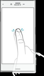 Podstawy obsługi urządzenia Korzystanie z ekranu dotykowego Stukanie Otwieranie lub