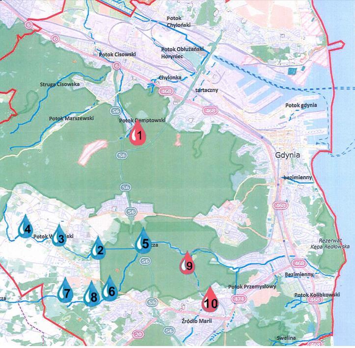 Inne zadania planowane do realizacji w następnych latach 1.potok Demptowski - zbiornik w rejonie ulicy Zwierzynieckiej - w realizacji 2. potok Wiczliński: Zielenisz (Etap I) - w projektowaniu; 3.