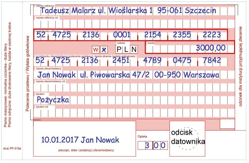 Zadanie 24. Którą z wymienionych funkcji pełni czek? Zadanie 25. A. Obiegową. B. Kredytową. C. Refinansową. D. Gwarancyjną. Której formy rozliczenia dotyczy zamieszczony druk? Zadanie 26. A. Polecenia zapłaty.