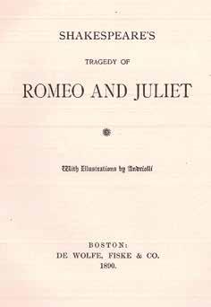 MAJ. William Shakespeare, Romeo and Juliet, New York and