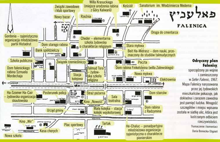 Odręczny plan Falenicy z opisem. Źródło: R.