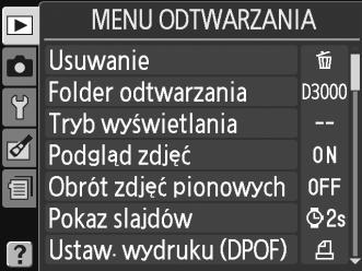 Korzystanie z menu aparatu Wybierak