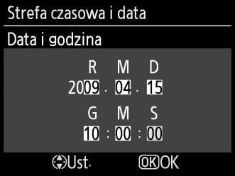 Jeśli w lokalnej strefie czasowej obowiązuje czas letni, naciśnij przycisk 1, aby wyróżnić opcję Włączony inaciśnij przycisk J. 6 Ustaw datę i godzinę.