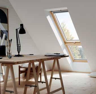54 Dolny element doświetlający Okna dachowe GIL dolny element doświetlający do dachów bez ścianki kolankowej Stały element doświetlający z drewna sosnowego do przedłużenia okien VELUX w dół w