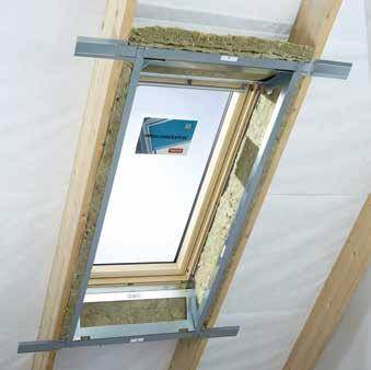 90 Stelaż wnęki okna dachowego LSG z paroizolacją BBX Zalety produktu Innowacyjna, prefabrykowana, stalowa konstrukcja do zamontowania płyt kartonowo-gipsowych Szybkie i proste przygotowanie