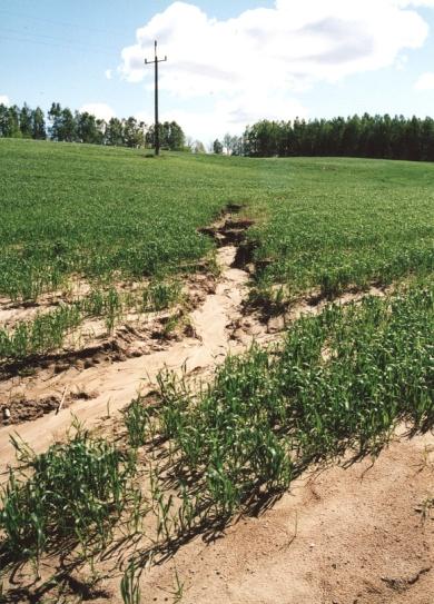 relacji opad - forma (mikroforma) - osad Degradacja stoków w wyniku