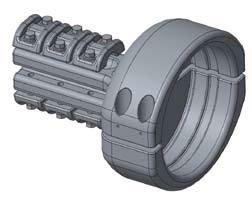 Osprzęt rurowy Powerformed TM ZACiSk OdgAŁęźny koñcowy Ø 50 AL STRAiGHT DUpLeX COnneCTOR Do wykonania odgałęzienia z przewodu rurowego Ø 50 dwoma przewodami AL 887