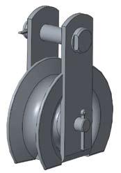 Uchwyty i złączki Clamps, joints UchWyty odciągowe kabłąkowe WidlAste BOW CLeViS/ROLLeR TenSiOn CLAmpS Do zawieszania odciągowego przewodów na izolatorach wiszących This clamp is used for tensioning