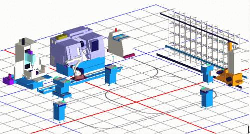 Elastyczne systemy produkcyjne Wózek AGV Obrabiarka CNC