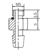 wymiary SD15 SD 20, 30, 50 ssawki średnica podstawy [mm] wysokość części gumowej [mm] wysokość ssawki z mocowaniem [mm] SD15 16 16,6