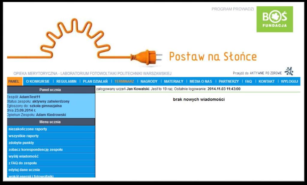 Krok 3. Aby przejść do tworzenia raportu wybierz z panelu (po lewej stronie) pozycję wszystkie raporty.